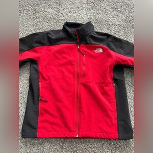 The North Face red black soft shell lightweight jacket spring fall large L